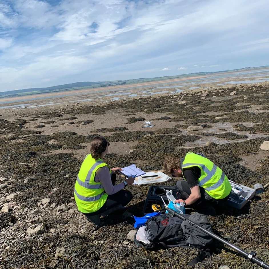Environmental IFCOs assisted MSc students from Newcastle University with ongoing work into the applications of unmanned aerial vehicles (drones) for monitoring mussel beds.
