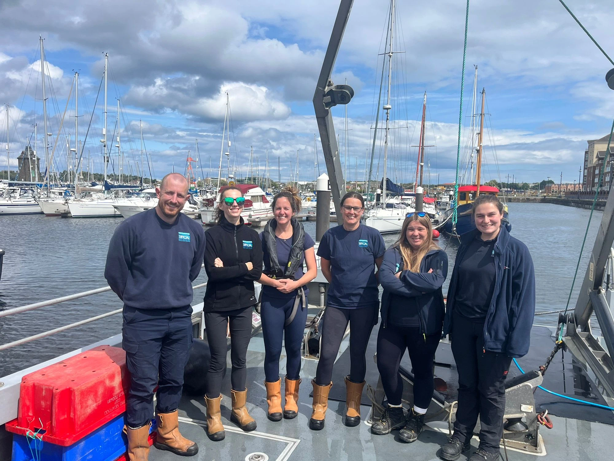 NIFCA representatives and partners on vessel.