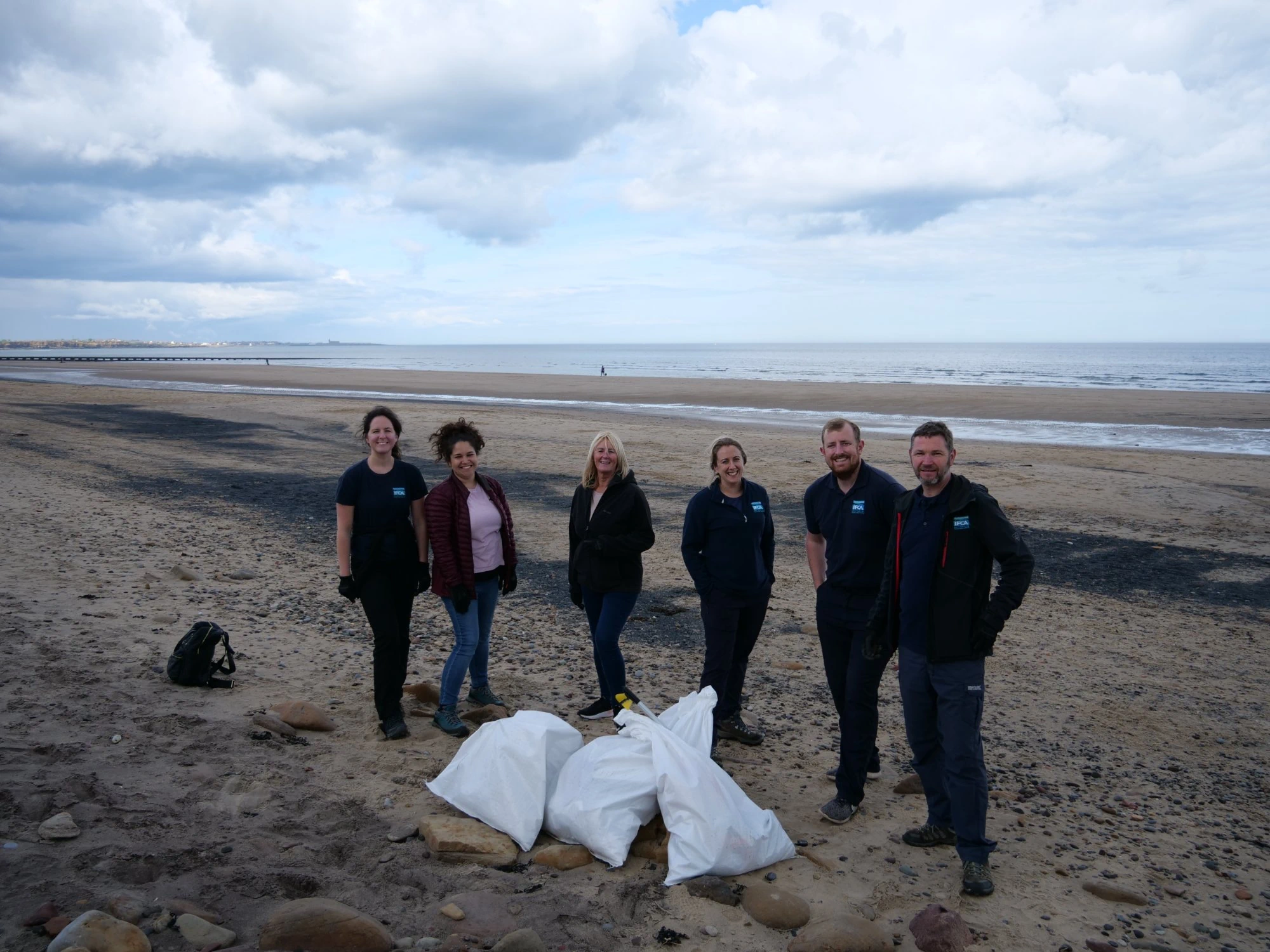 NIFCA team at beach clean.